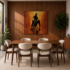 Anubis Wall Art Jackal Deity Framed Canvas Egyptian Mythology Ancient Hieroglyphic Cultural Decor