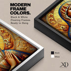 Virgin Mary Wall Art Theotokos Framed Canvas Catholic Byzantine Icon Home Decor