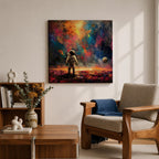 Astronaut Wall Art Cosmic Voyager Framed Canvas Galaxy Abstract Interstellar SciFi Decor