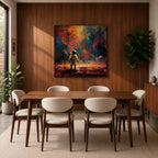 Astronaut Wall Art Cosmic Voyager Framed Canvas Galaxy Abstract Interstellar SciFi Decor