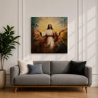 Jesus Resurrection Wall Art Risen Christ Framed Canvas Biblical Christian Home Decor