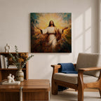 Jesus Resurrection Wall Art Risen Christ Framed Canvas Biblical Christian Home Decor