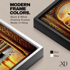 Kaaba Wall Art Golden Arch Framed Canvas Masjid al Haram Arabic Islamic Mecca Decor
