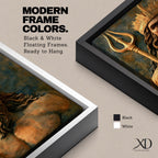 Poseidon Wall Art Greek Sea God Framed Canvas Greek Mythology Ocean Coastal Home Decor