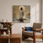 Jesus Walking on Water Wall Art Christian Biblical Gift Living Room Home Decor