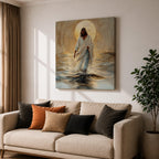 Jesus Walking on Water Wall Art Christian Biblical Gift Living Room Home Decor