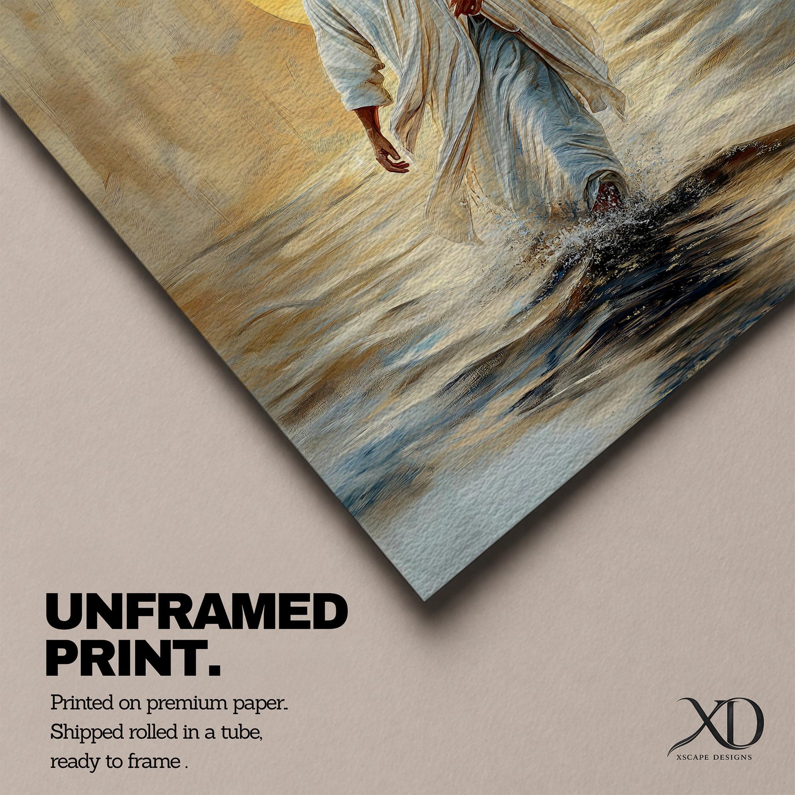 Jesus Walking on Water Wall Art Christian Biblical Gift Living Room Home Decor