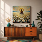Buddha Wall Art Enlightened One Framed Canvas Zen Mindfulness Buddhist Prayer Room Home Decor