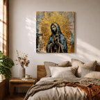 Our Lady of Guadalupe Wall Art La Guadalupana Framed Canvas Rustic Catholic Home Decor