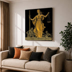 Lady Justice Wall Art Legal Symbol Framed Canvas Law Courtroom Lawyer Office Home Decor