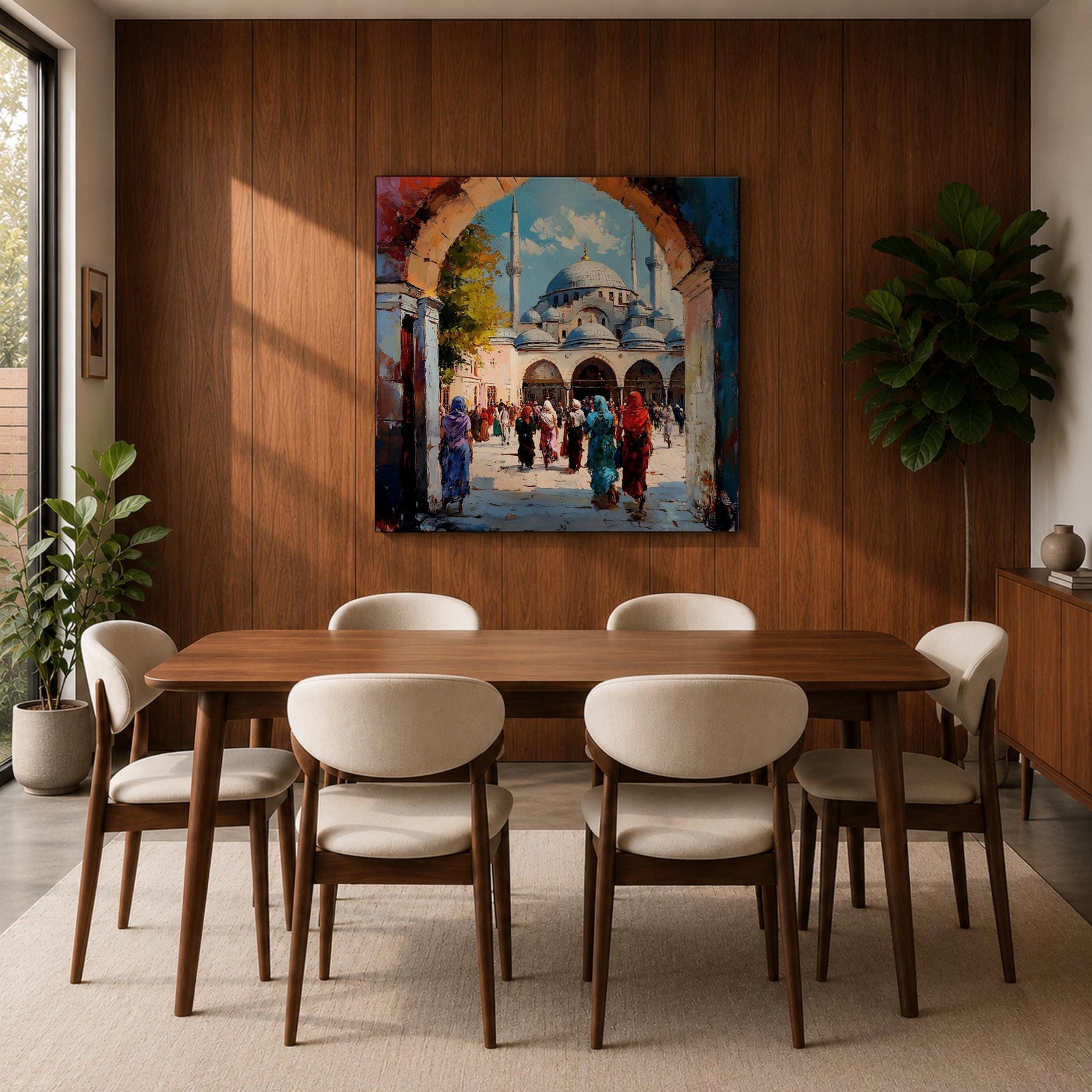 Hagia Sophia Wall Art Ayasofya Framed Canvas Istanbul Watercolor Islamic Prayer Room Home Decor