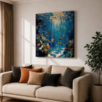 Tropical Fish Wall Art Coral Reef Framed Canvas Ocean Marine Life Coastal Home Decor
