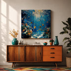 Tropical Fish Wall Art Coral Reef Framed Canvas Ocean Marine Life Coastal Home Decor