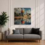 Dome of the Rock Wall Art Masjid Al Aqsa Framed Canvas Jerusalem Islamic Decor