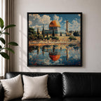 Dome of the Rock Wall Art Masjid Al Aqsa Framed Canvas Jerusalem Islamic Decor