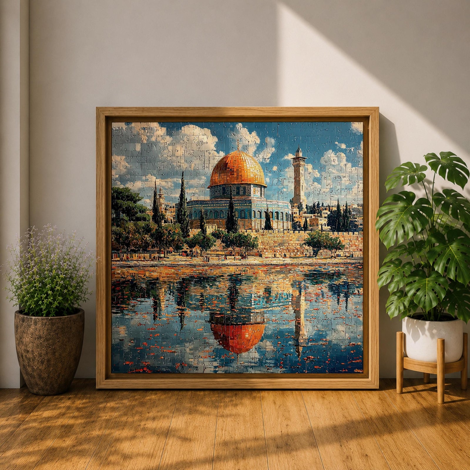 Dome of the Rock Wall Art Masjid Al Aqsa Framed Canvas Jerusalem Islamic Decor