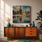 Dome of the Rock Wall Art Masjid Al Aqsa Framed Canvas Jerusalem Islamic Decor