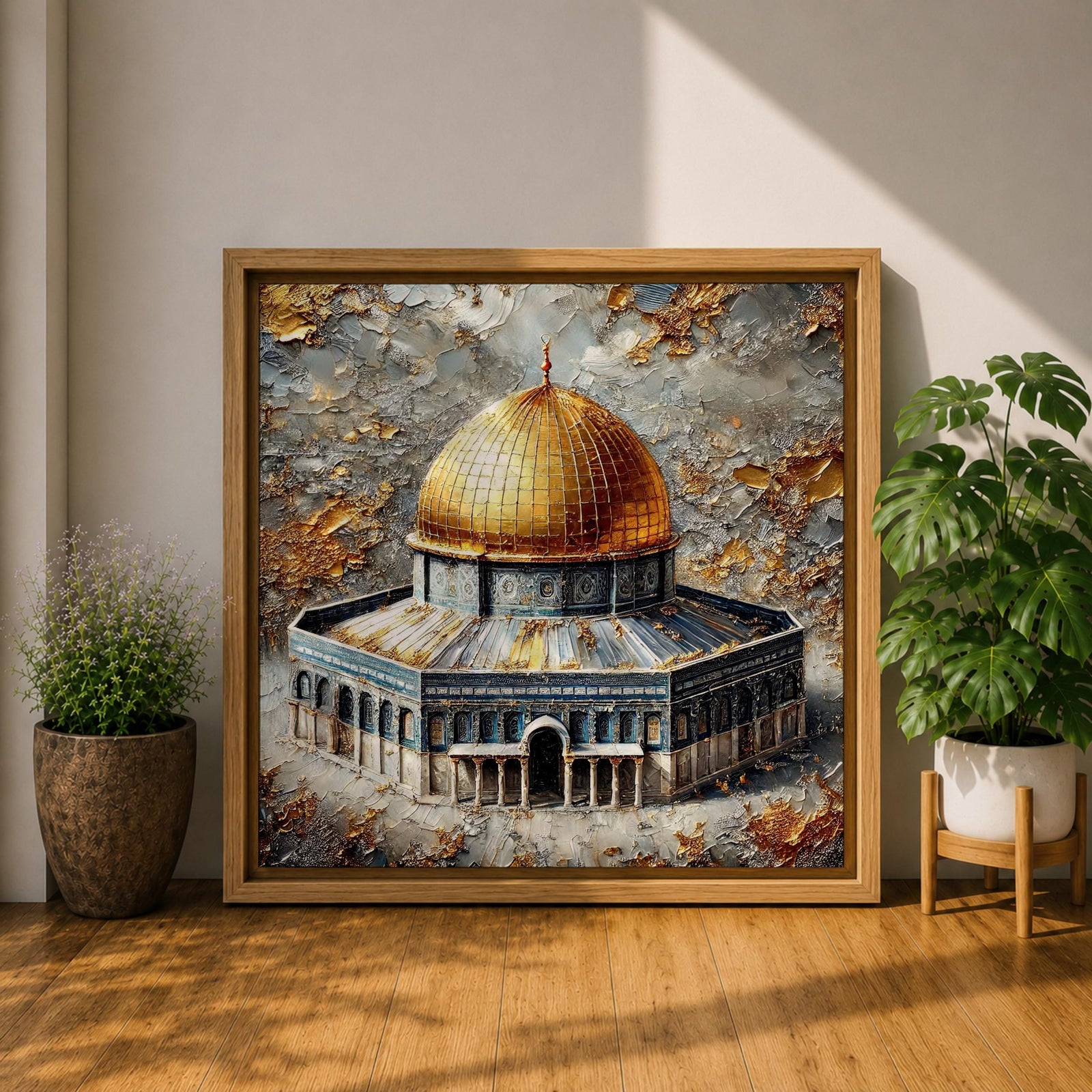 Dome of the Rock Wall Art Masjid Al Aqsa Framed Canvas Jerusalem Islamic Decor
