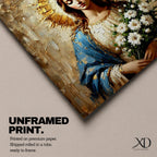 Virgin Mary Wall Art Our Lady of Grace Framed Canvas Impasto Catholic Home Decor
