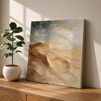 Desert Landscape Wall Art Sand Dunes Framed Canvas Sahara Impasto Rustic Cabin Home Decor