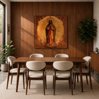 Our Lady of Guadalupe Wall Art La Morenita Framed Canvas Antique Catholic Home Decor