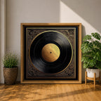 Vinyl Record Wall Art Audio Disc Framed Canvas Baroque Luxury Gift Music Home Decor