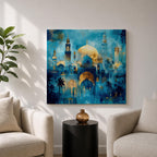 Blue Mosque Wall Art Masjid Sultan Ahmed Framed Canvas Istanbul Abstract Islamic Home Decor