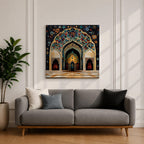 Islamic Archway Wall Art Mosque Arch Framed Canvas Middle Eastern Mosaic Islamic Home Decor