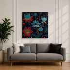 Lotus Wall Art Water Lily Framed Canvas Asian Zen Botanical Meditation Home Decor