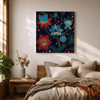Lotus Wall Art Water Lily Framed Canvas Asian Zen Botanical Meditation Home Decor