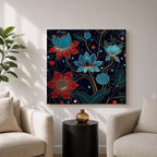 Lotus Wall Art Water Lily Framed Canvas Asian Zen Botanical Meditation Home Decor