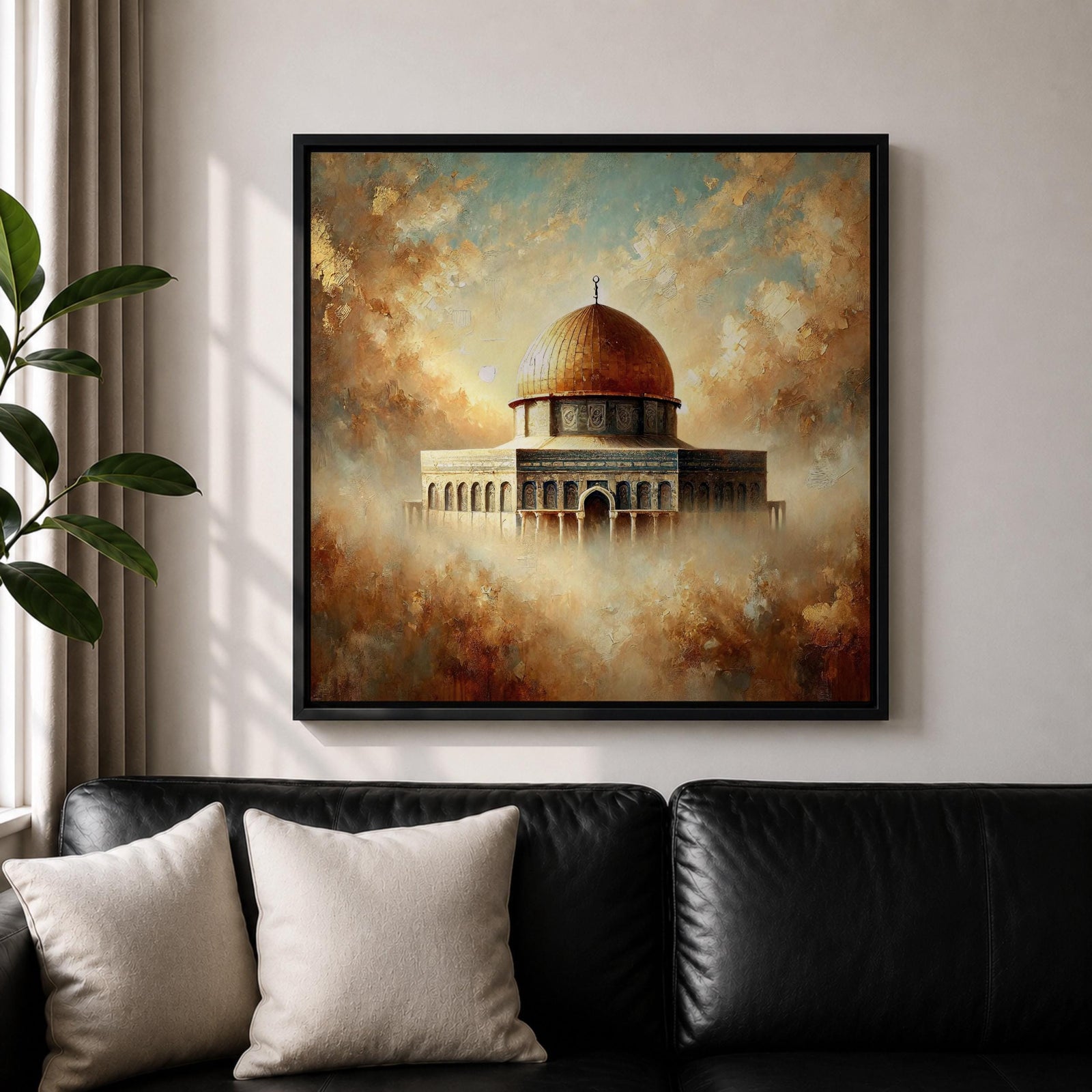 Haram al-Sharif Wall Art Masjid Al Aqsa Framed Canvas Jerusalem Mosque Muslim Home Decor