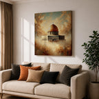 Haram al-Sharif Wall Art Masjid Al Aqsa Framed Canvas Jerusalem Mosque Muslim Home Decor