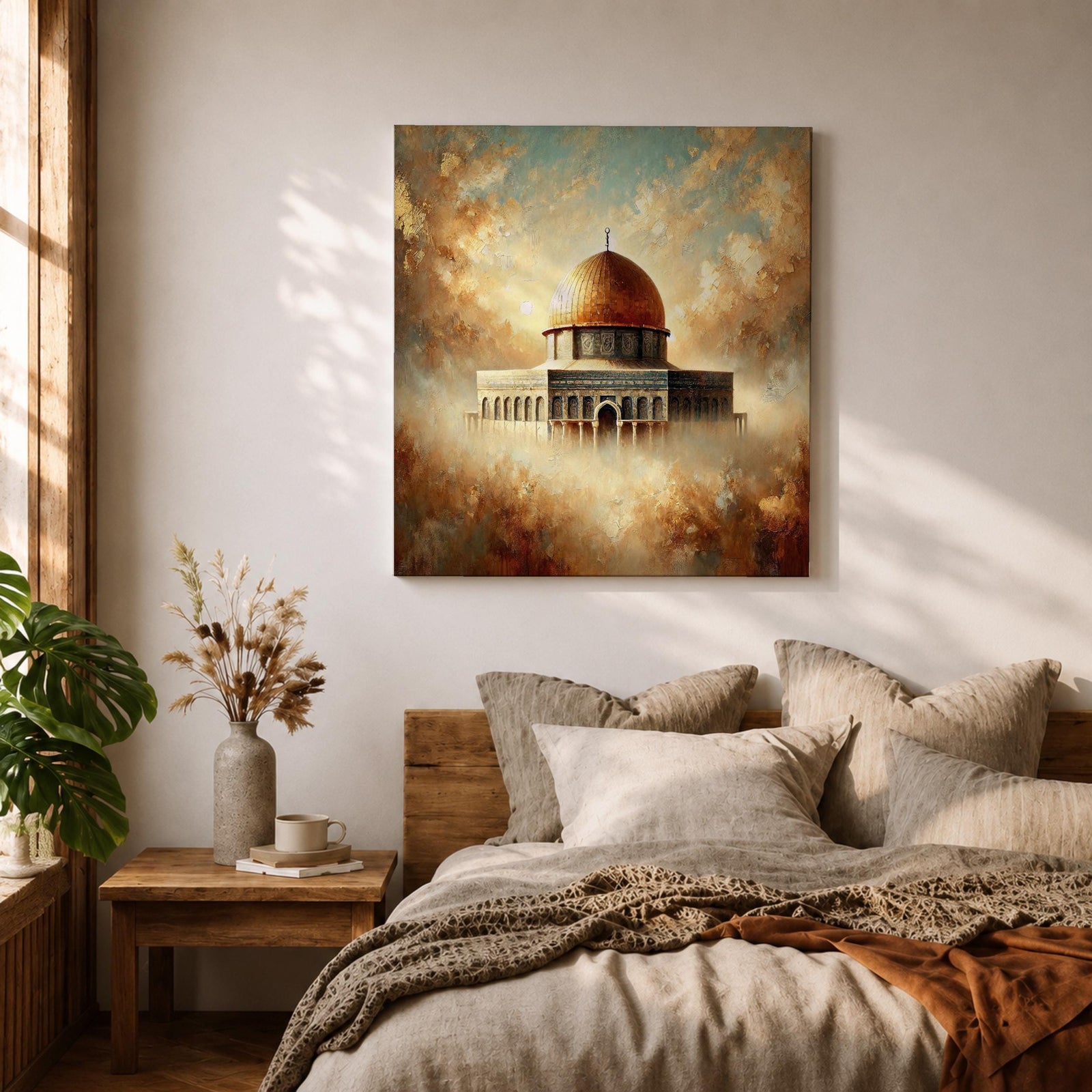 Haram al-Sharif Wall Art Masjid Al Aqsa Framed Canvas Jerusalem Mosque Muslim Home Decor