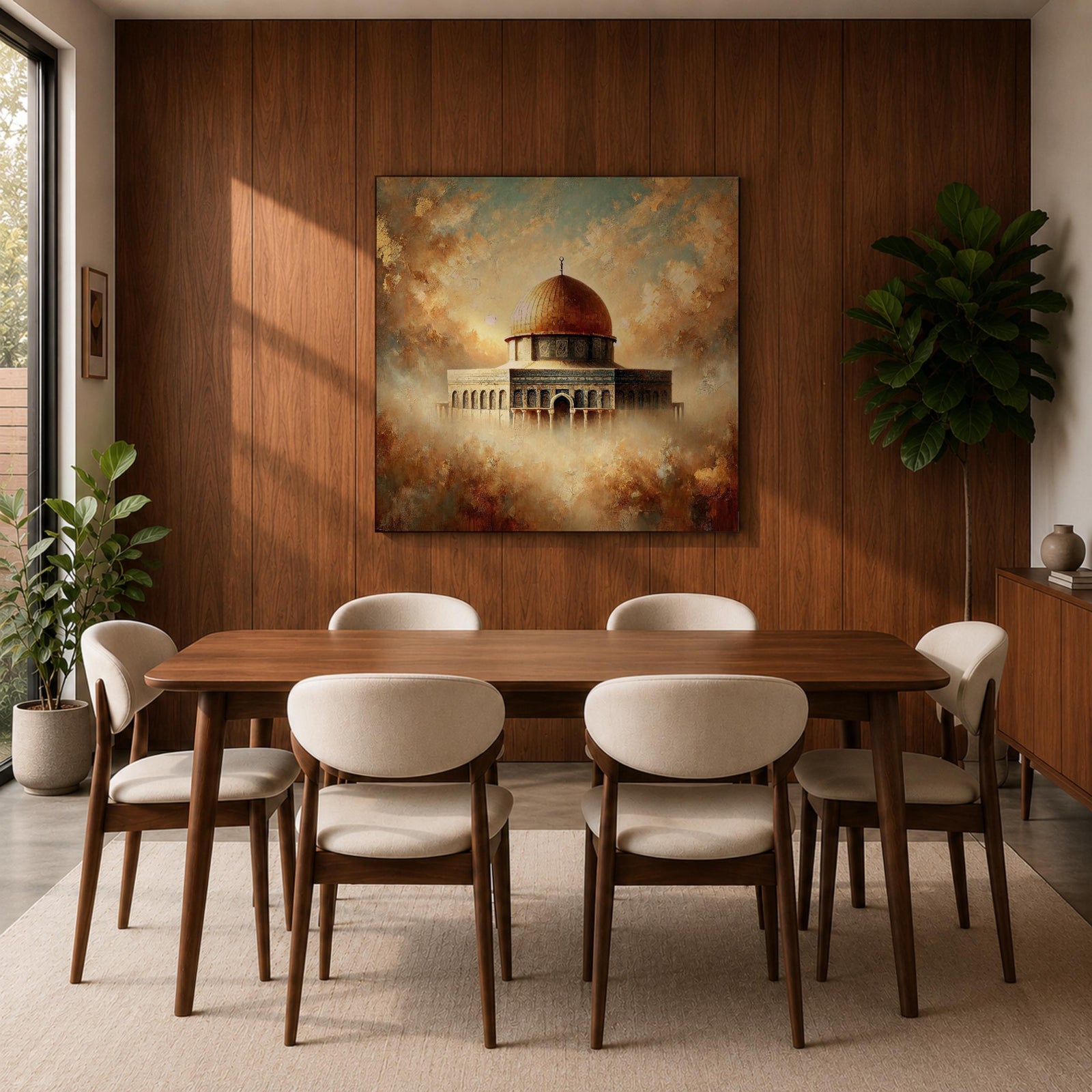 Haram al-Sharif Wall Art Masjid Al Aqsa Framed Canvas Jerusalem Mosque Muslim Home Decor