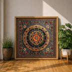 Islamic Mandala Wall Art Arabesque Framed Canvas Mosaic Arabic Culture Muslim Home Decor