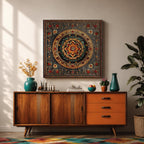 Islamic Mandala Wall Art Arabesque Framed Canvas Mosaic Arabic Culture Muslim Home Decor
