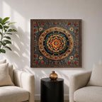 Islamic Mandala Wall Art Arabesque Framed Canvas Mosaic Arabic Culture Muslim Home Decor