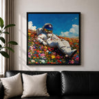 Astronaut Wall Art Space Explorer Framed Canvas Cosmic Galaxy Outer Space Home Decor