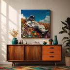 Astronaut Wall Art Space Explorer Framed Canvas Cosmic Galaxy Outer Space Home Decor
