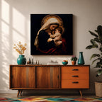 Madonna and Child Wall Art Mother Embrace Framed Canvas Mary and Jesus Catholic Decor
