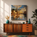 Masjid Nabawi Wall Art Green Dome Framed Canvas Rawdah Medina Islamic Mosque Home Decor