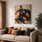 Spartan Warrior Wall Art Greek Soldier Framed Canvas Ancient Battle Mythology History Home Decor
