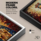Our Lady of Guadalupe Wall Art Blessed Mother Framed Canvas Mosaic Catholic Home Decor