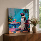 Penguin Animal Wall Art Poolside Sunglasses Bird Modern Pop Gift Living Room Home Decor
