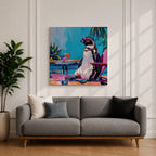 Penguin Animal Wall Art Poolside Sunglasses Bird Modern Pop Gift Living Room Home Decor