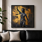 Lady Justice Legal Wall Art Scales Symbol Law Gift Court Courtroom Office Home Decor