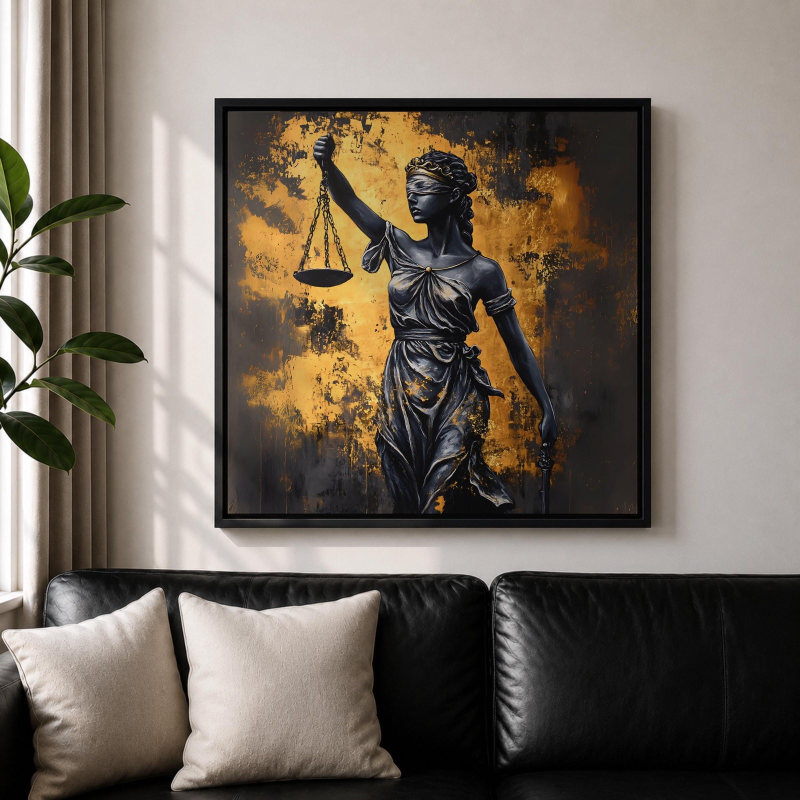 Lady Justice Legal Wall Art Scales Symbol Law Gift Court Courtroom Office Home Decor