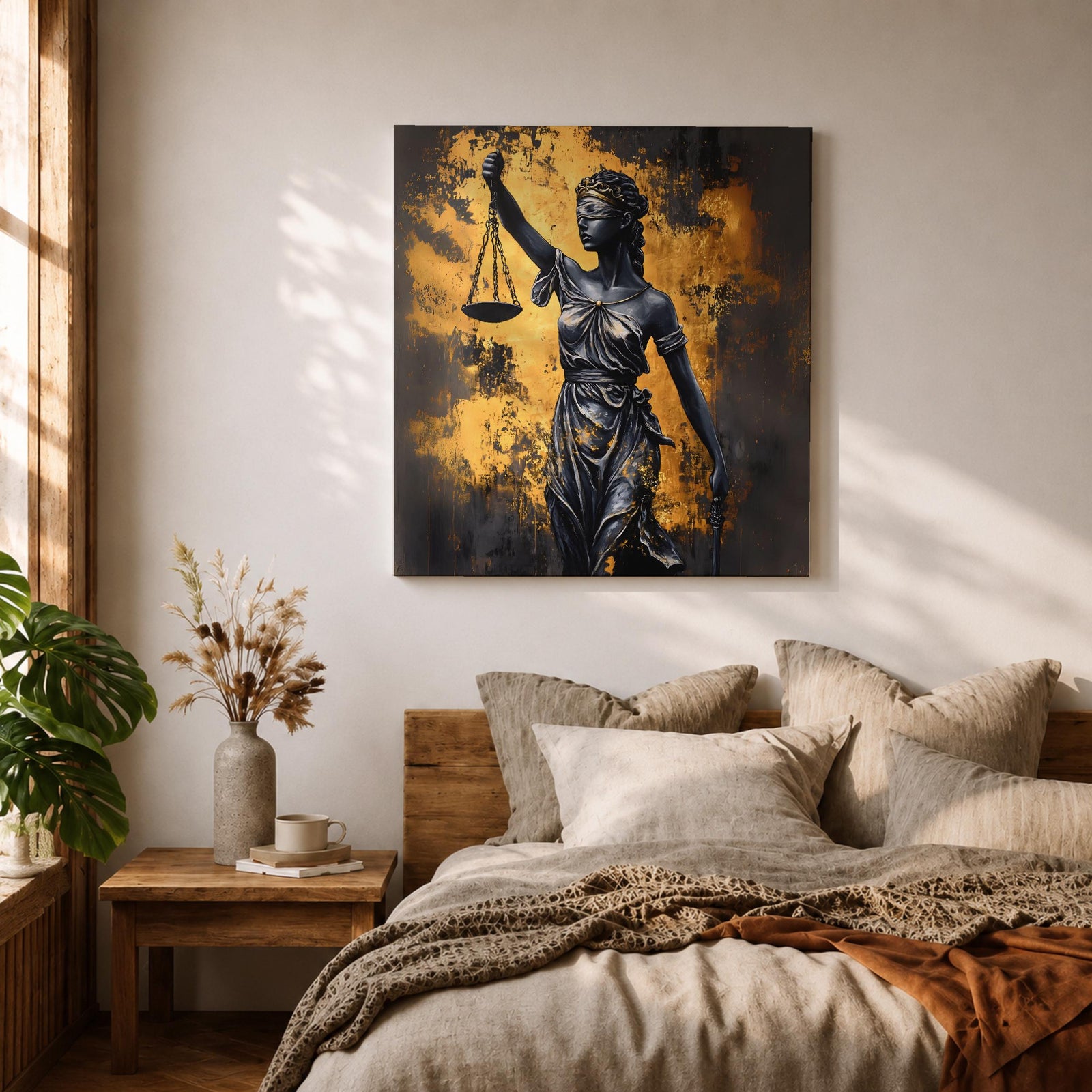 Lady Justice Legal Wall Art Scales Symbol Law Gift Court Courtroom Office Home Decor