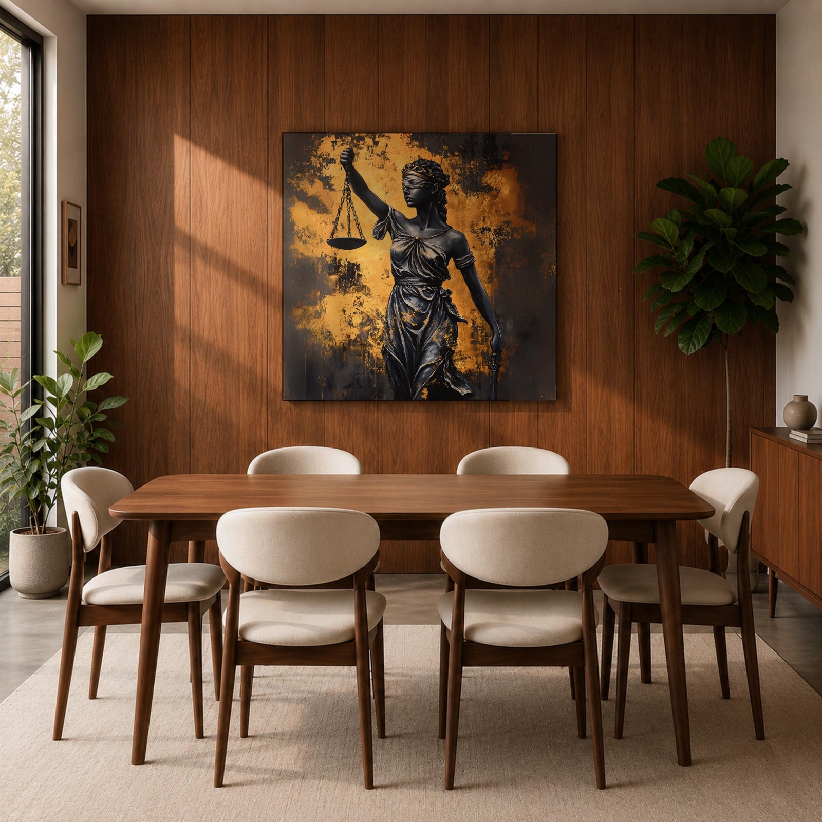 Lady Justice Legal Wall Art Scales Symbol Law Gift Court Courtroom Office Home Decor